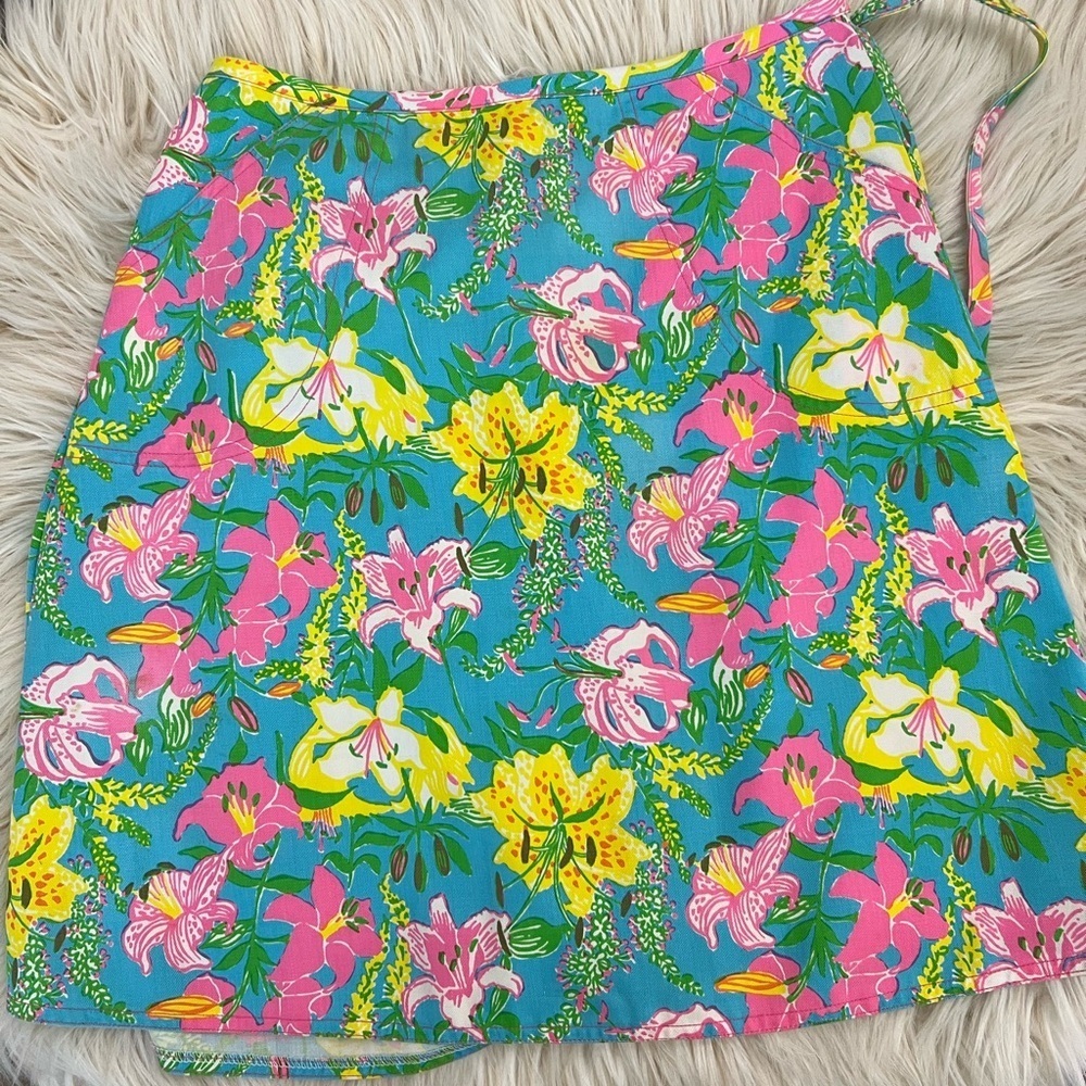 VTG Lilly Pulitzer The Minnie Skirt 1970s Rare Print Size 14